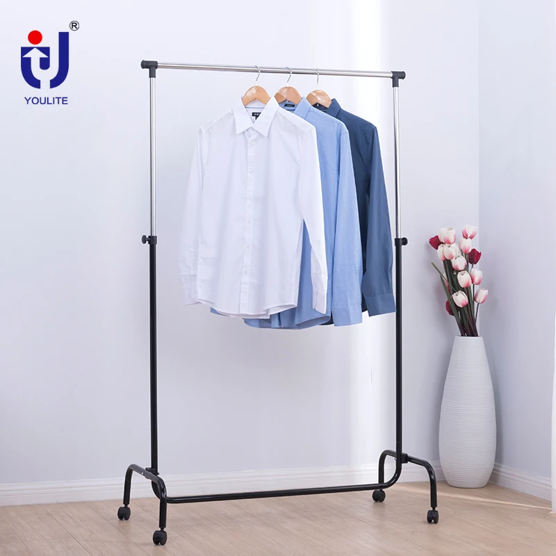 Высококлассная тяжелая одежда rail Складная стойка для одежды регулируемая