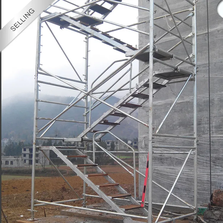 worker step climbing scaffolding system stair tower