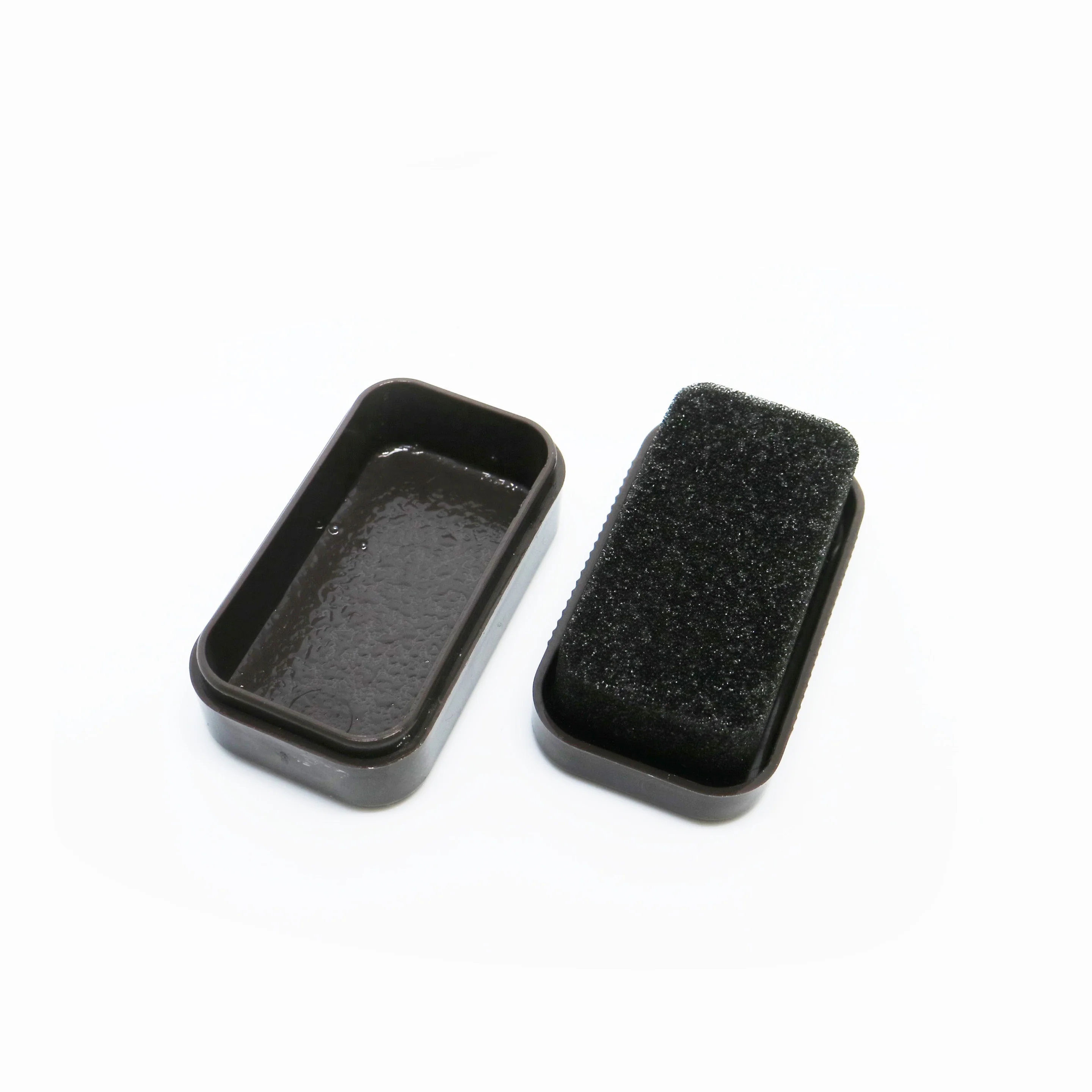 Пластиковая коробка в форме листа, самоблестящая Губка для обуви