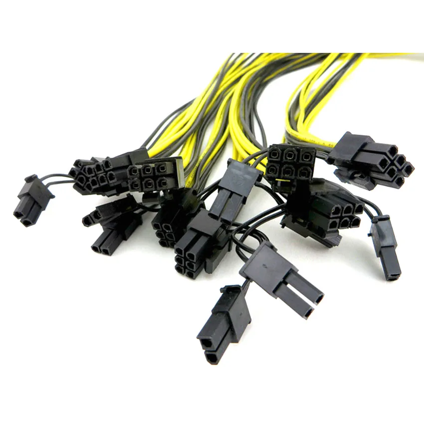 Molex 6pin к PCI-e 6 + 2pin сплиттер ленточный кабель