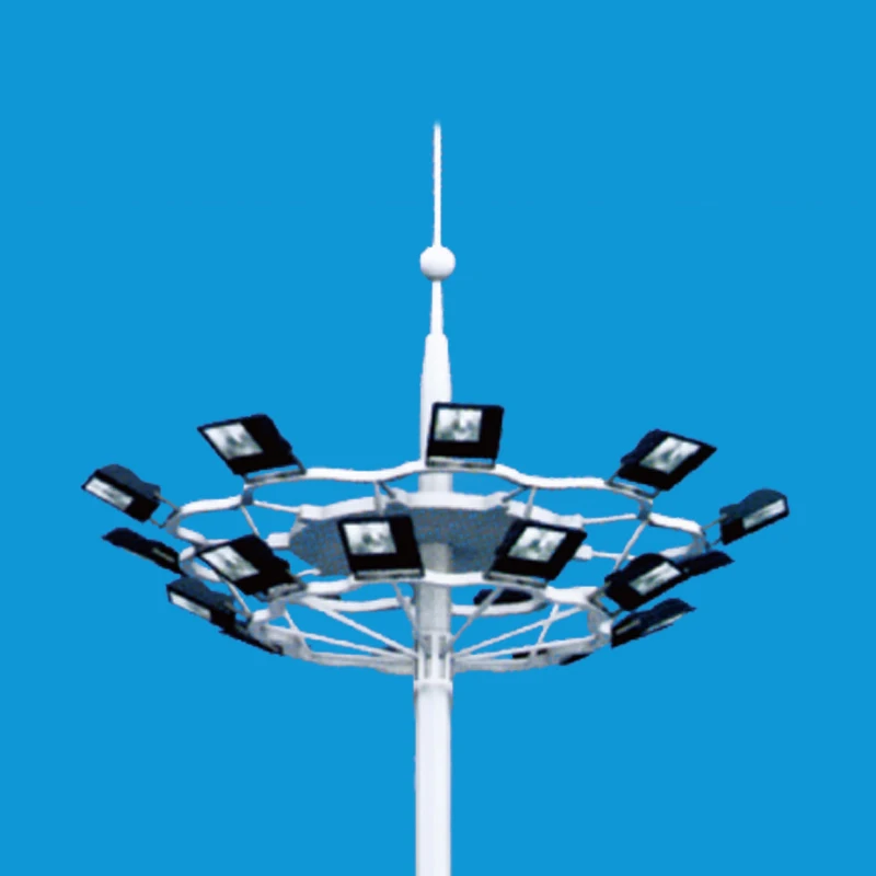 Football stadium post 30m high mast lighting pole drawing