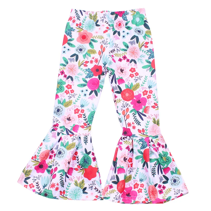 
Popular children clothing personalized pants for girls plus size toddler flare leggings elastic band kids trousers 2019 hot sale 