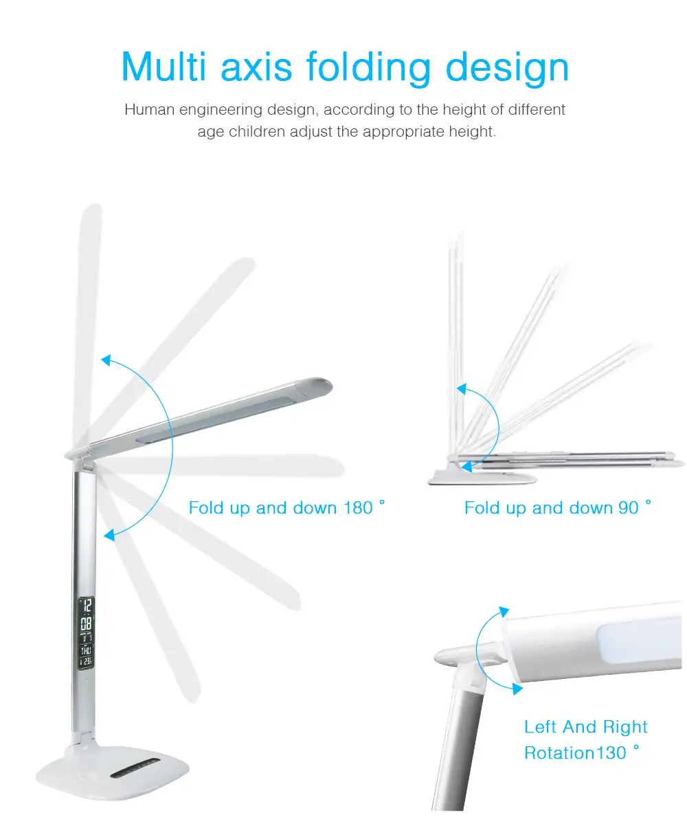 Traditional LED Desk Lamp with Calendar LCD Robot Smart Home Lights Original Factory