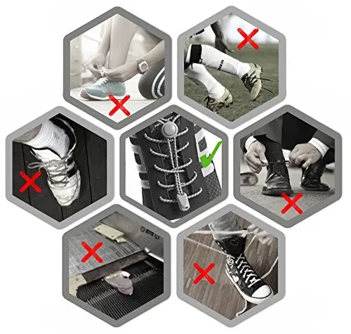 11 colors Reflective No Tie Shoelaces Lock System Elastic Shoelaces for Sneakers