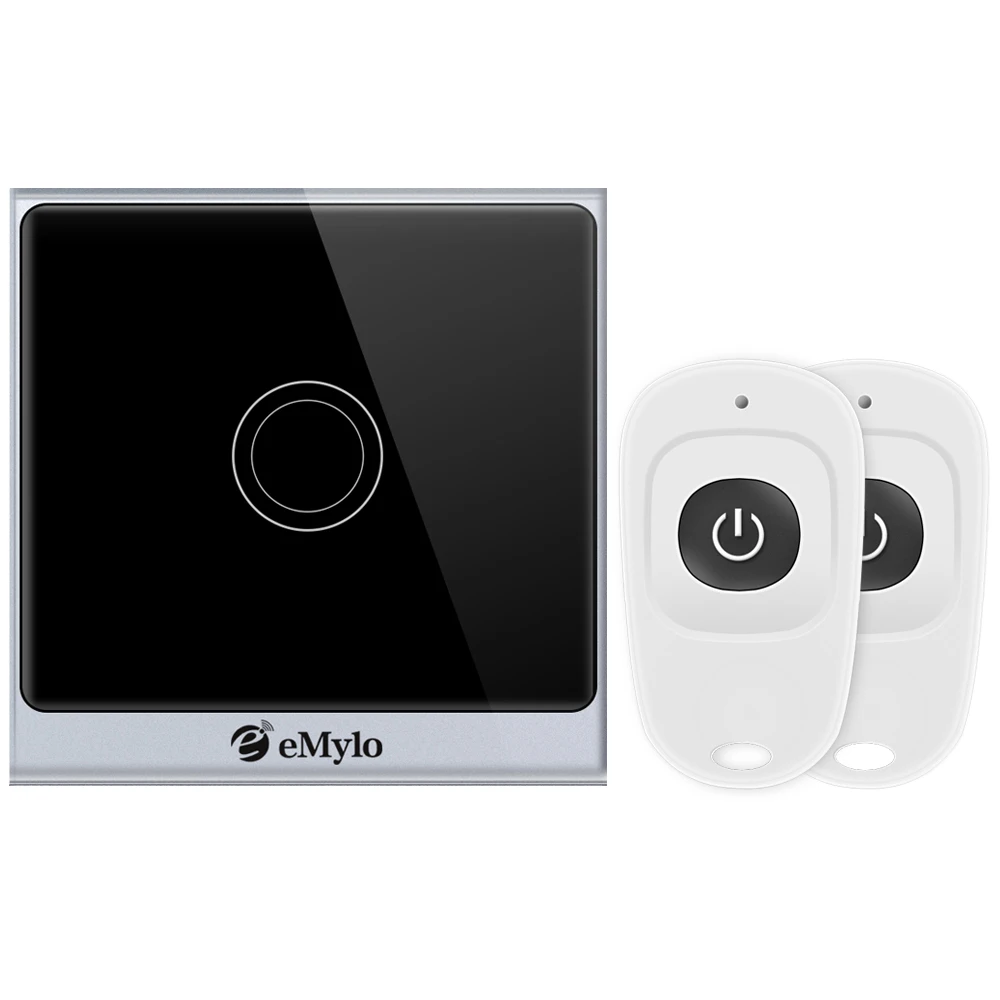
 EMylo Smart Wi-Fi RF сенсорный выключатель AC AC100-240V 50/60Hz 433 МГц с 2 шт контроллеров Великобритании ЕС стандартный  