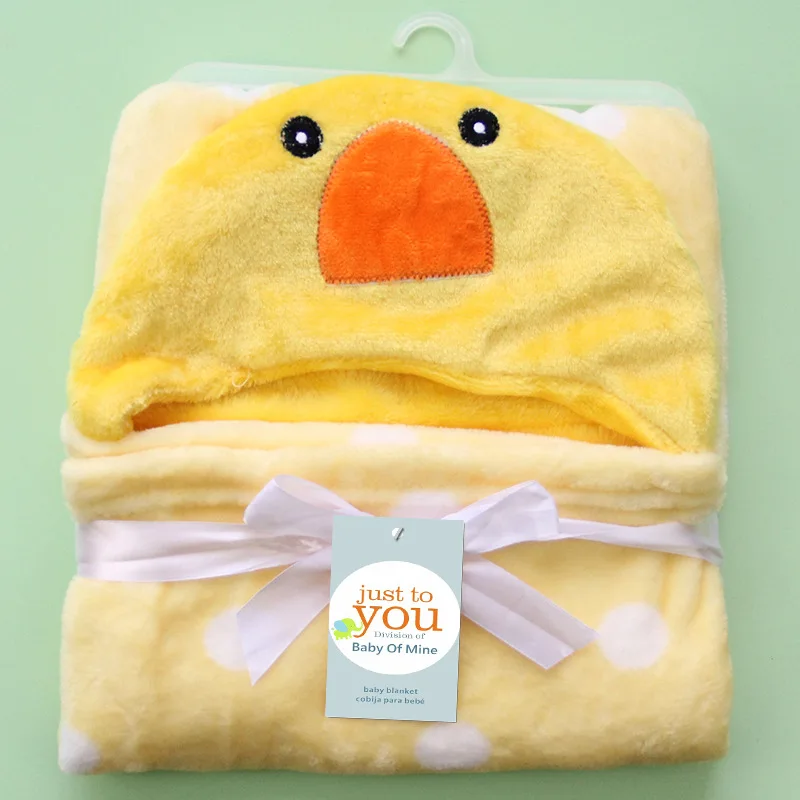 Flannel Baby blanket baby bath towel baby hooded swaddle
