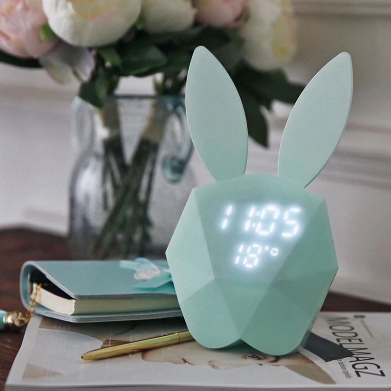 New Multi-function Led Digital Alarm Clock Night Light Multi-function Led Digital Alarm Clock Night Light Cute Rabbit Bunny