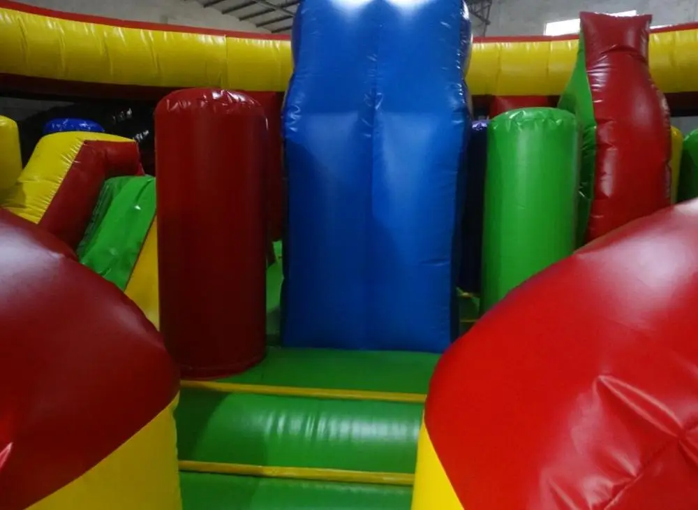 Customized High quality New design Crayon inflatable fun city For Kids