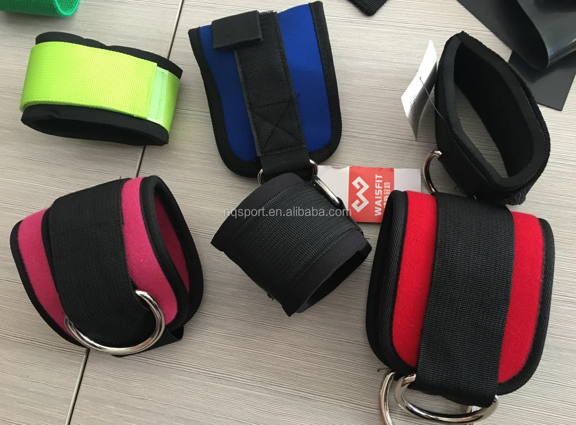 Premium Padded Double D-ring Ankle Cuffs for Gym Workouts Ankle Straps for Cable Machines