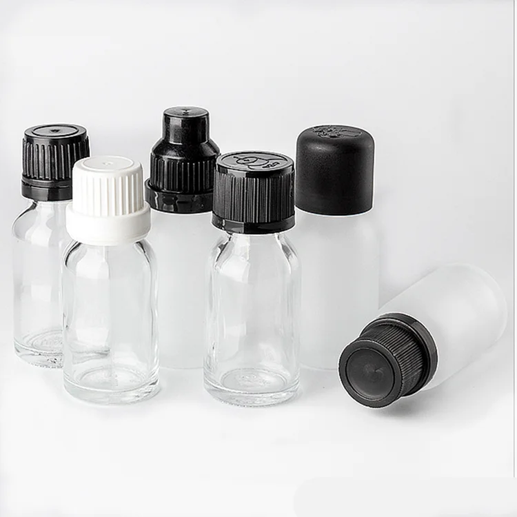 cosmetic packaging clear 5ml 10ml 15ml 20ml 30ml 50ml 100ml Clear Glass bottle with dropper cap for skincare
