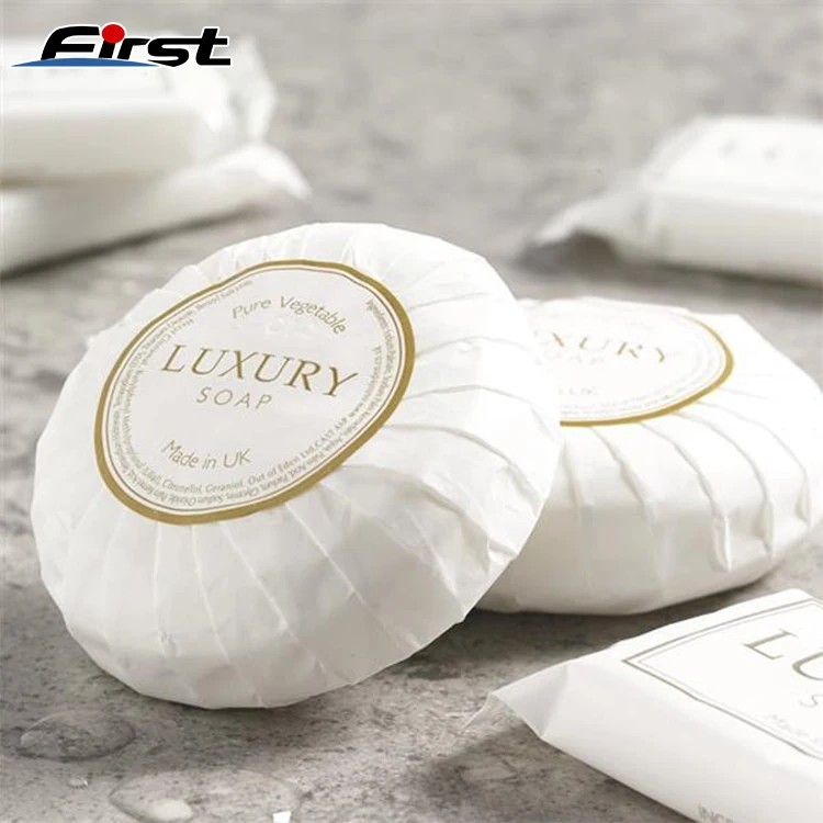 Белое Мини-мыло для отелей с индивидуальным логотипом