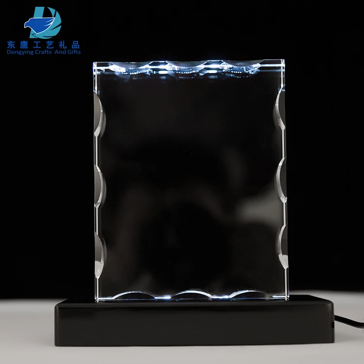 Personalized crystal glass paperweight cube for 3d laser engraving