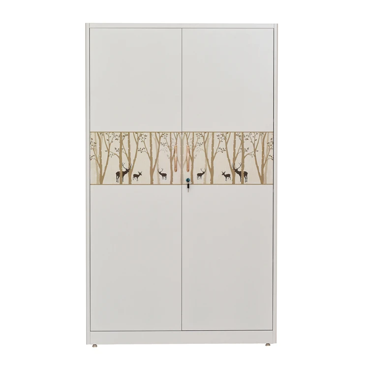 Steel Clothes Modern Bedroom Fuirniture 2 Door Portable Folding Almirah Bedroom Furniture,bedroom Furniture Metal 0.5~0.8mm