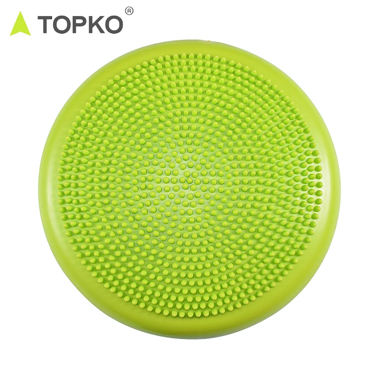 TOPKO Professional training Inflated Stability Wobble Cushion Trainer Board with Pump balance cushion