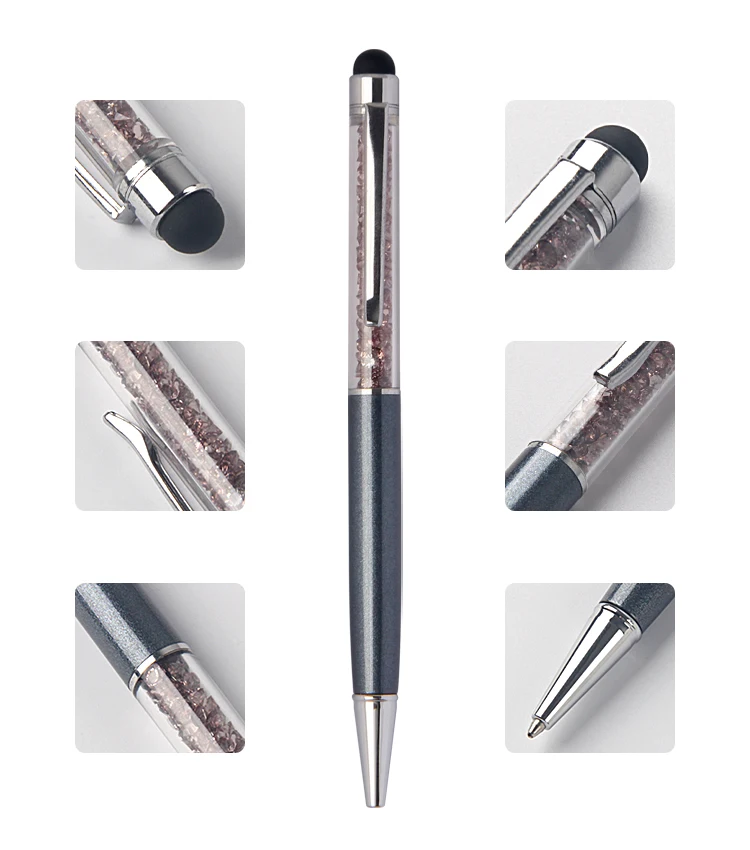 Promotion bling bling crystal stylus pen metal crystal ball pen with touch