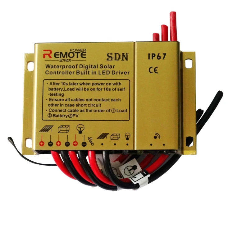 PWM Waterproof IP67 Solar controller with built in LED driver PV 10A Dimmer 40W/12V 40W/24V