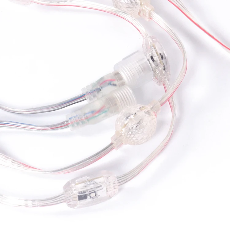 CE ROHS custom waterproof full color ws2811 white 3d 15mm pixel addressable led ball light string