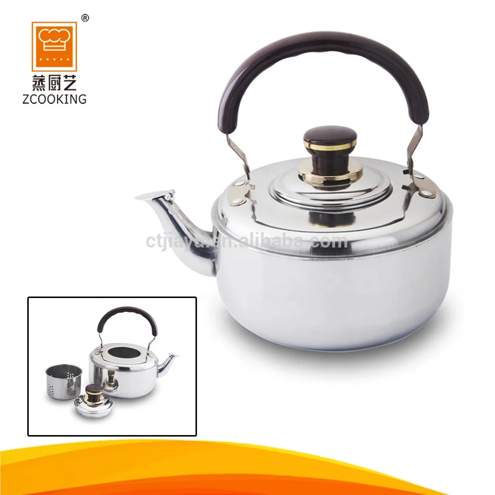 Induction Stainless Steel Tea Kettle With Strainer For Indian Teapot