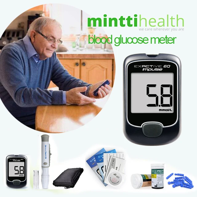 Digital  Blood Glucose Meter for Elderly Home Care with Test Strips Blue tooth Glucometer
