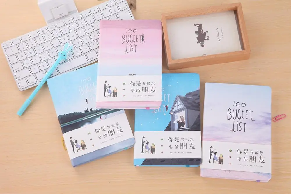 
Wholesale Normal PU Cover 100 Bucket Lists Handbook 