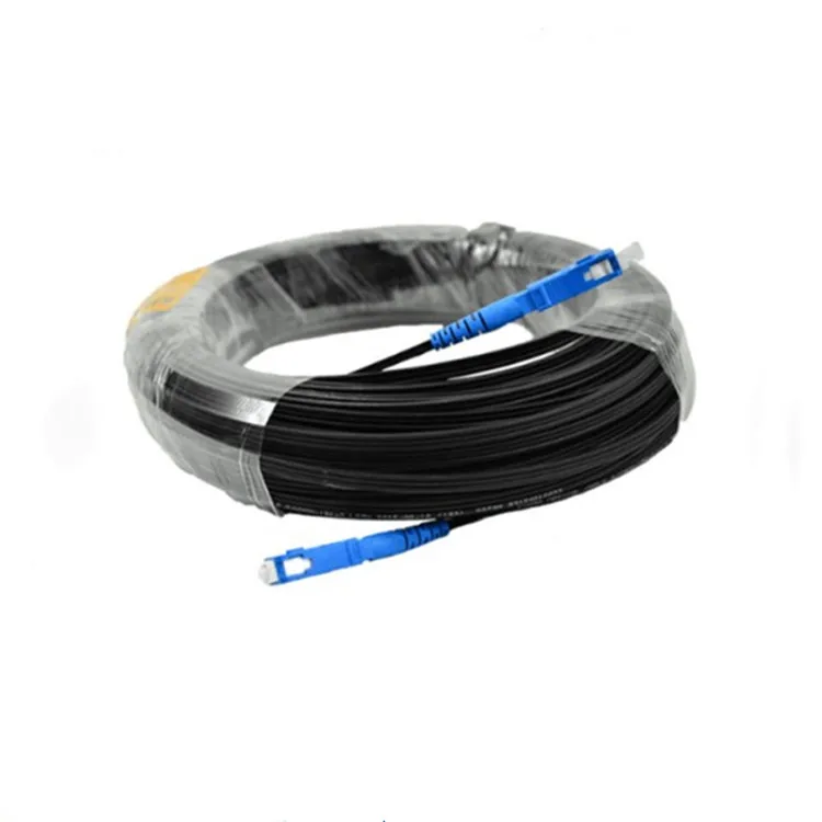 Factory Price FTTH Outdoor 1 2 4 Core Drop Cable G657A1 Fiber Optic Patch Cord With SC connector