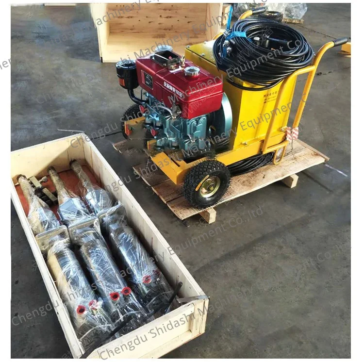 China Manufacturer 4kw Rock Cracker Hydraulic Excavator Rock Splitter Machine for Sale Rock Cracker