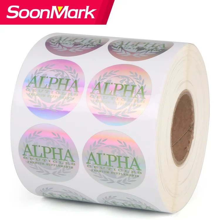 Custom Hot Stamping 2d/3d  Long Hologram Laser Sticker Label Holo Graphic Security 10ml Vial Bottle Labels for Anabolic