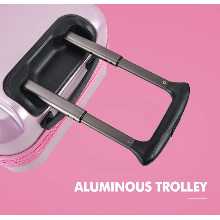 RESENA Wholesale 3PCS Wheels Rolling Cabin Aluminous Trolley Suitcase Travel ABS PC Luggage Set