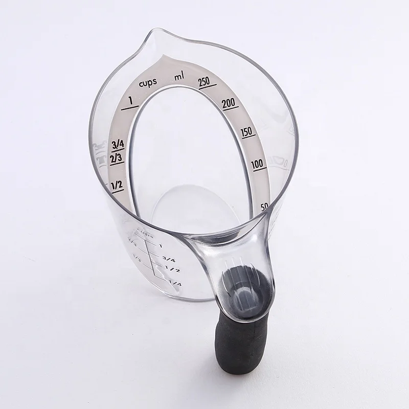 Plastic measuring 250ml cup non slip kitchen cup