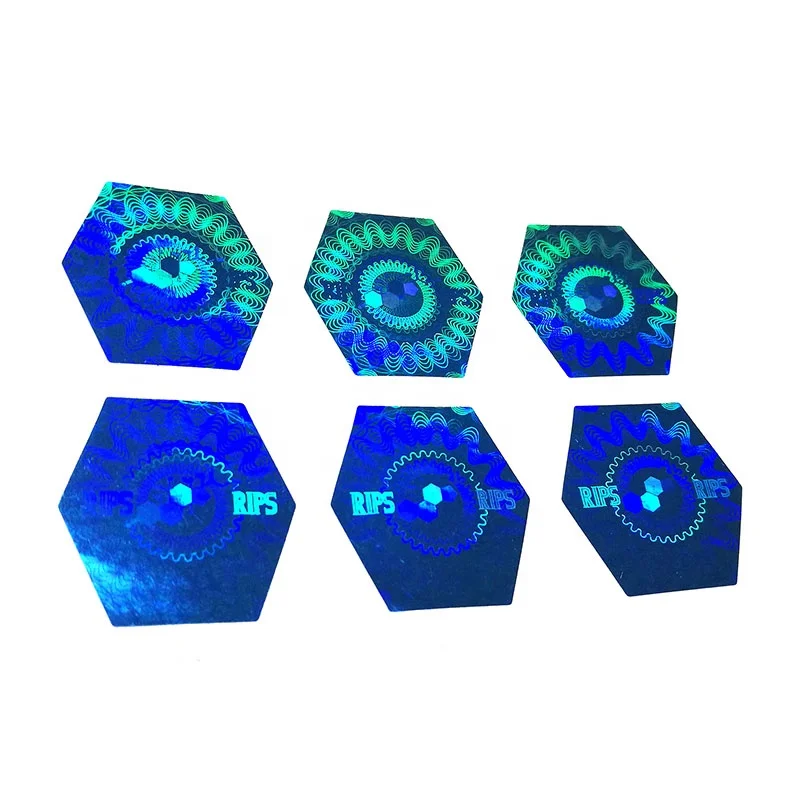 dot matrix tamper proof one-time security 3D hologram sticker/label with serial numbers