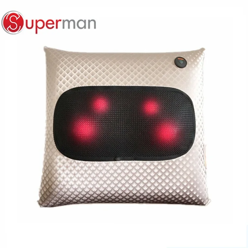 
New products kneading massage cushion with infrared heating used at home bed office chair car seat wireless massage cushion 