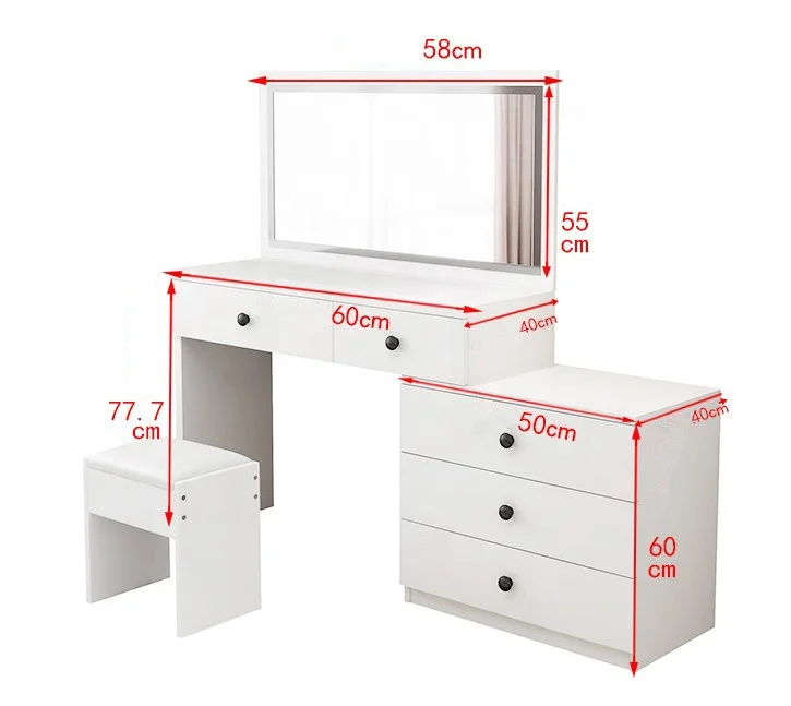Stylish Wooden Furniture Dressing Table Furniture With Mirror