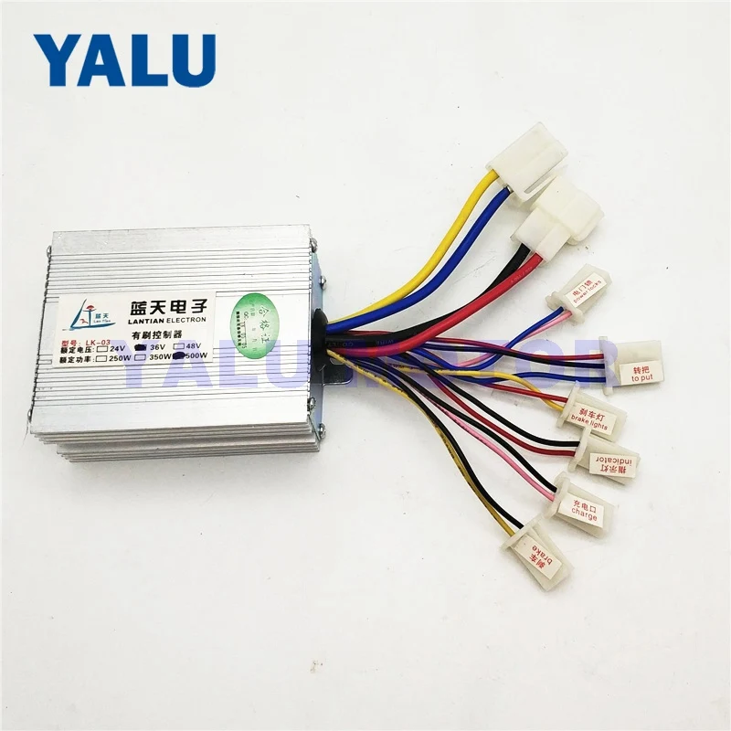 MY1020 PMDC 24V 500W Motor Electric Bike Conversion Kit for Wheel Drive Engine scooter moped agricultural robot with connector