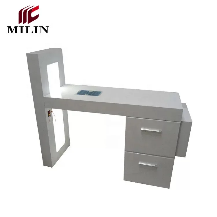 LED lamp drawers nail table manicure table for sale