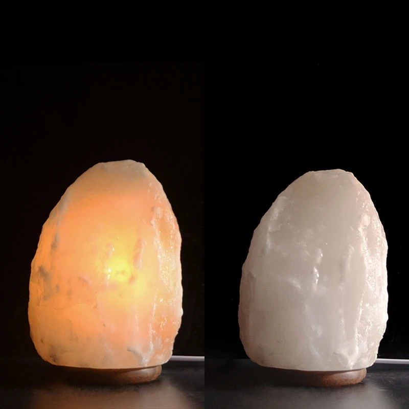 USB White salt lamp Himalayan crystal salt anion selection creative personality bedroom table lamp night light bedside lamp