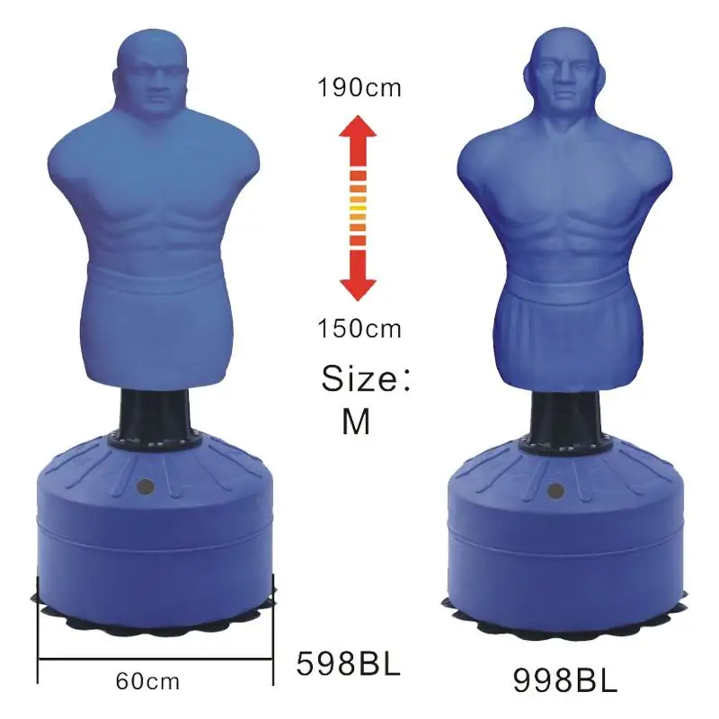 
Adjustable Rubber boxing punching man body Taekwondo Sand filled base punching bag 