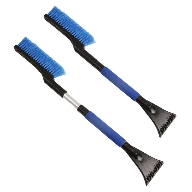Telescopic Aluminum Pole Car Snow Brush With Ice Scraper car brush