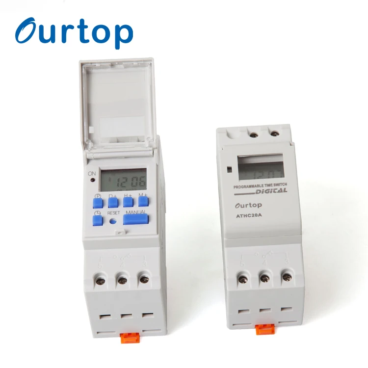 Лидер продаж многоканальный 24 часа времени переключатель с ЖК-