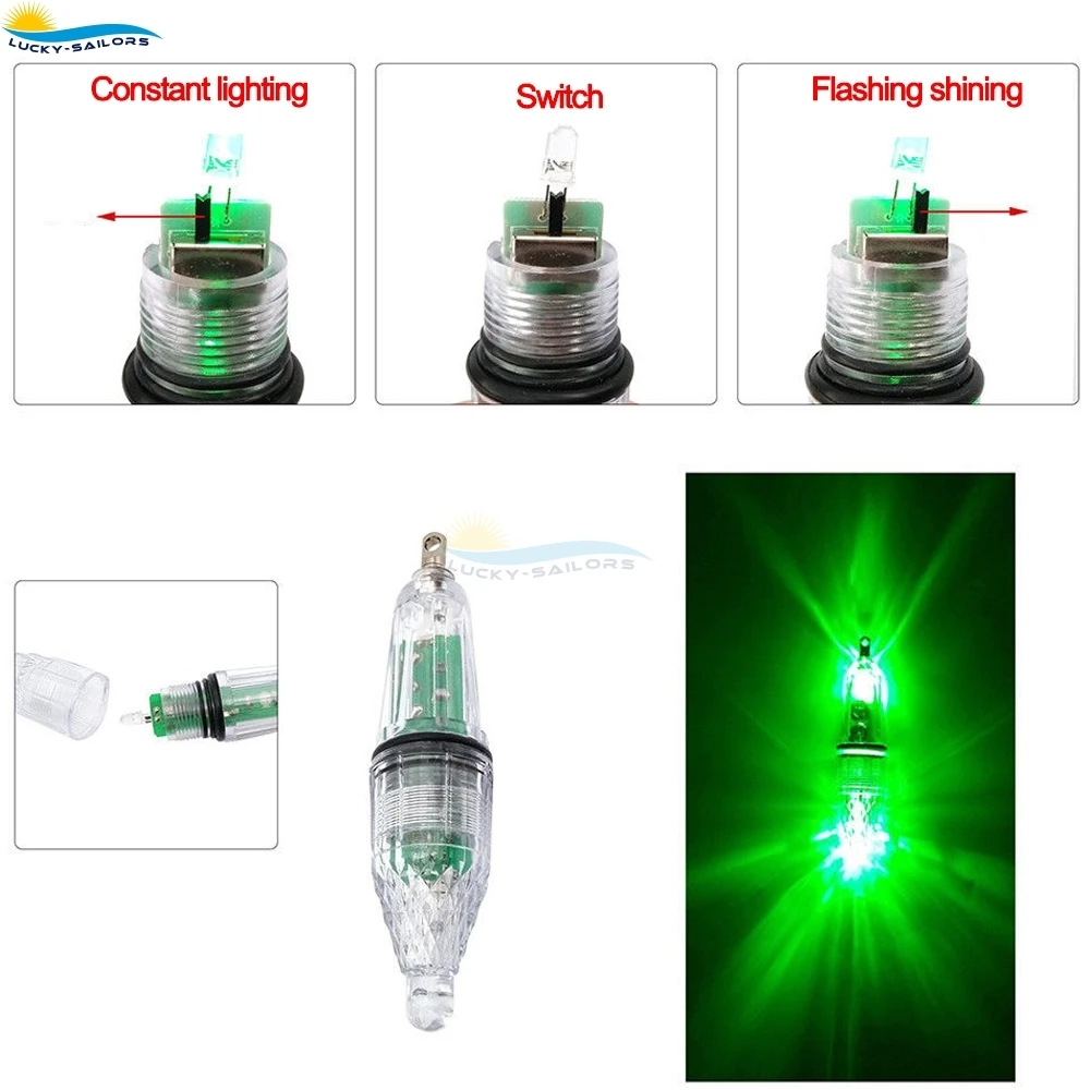 Flashing LED fishing lamp underwater lure light for squid swordfish bait