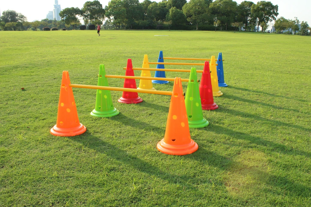 colorful LDPE football training cones practice safety cones training markers