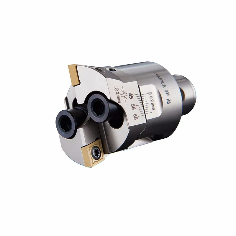 
AccKee high precision indexable twin-cutter rough micro boring head with chuck 