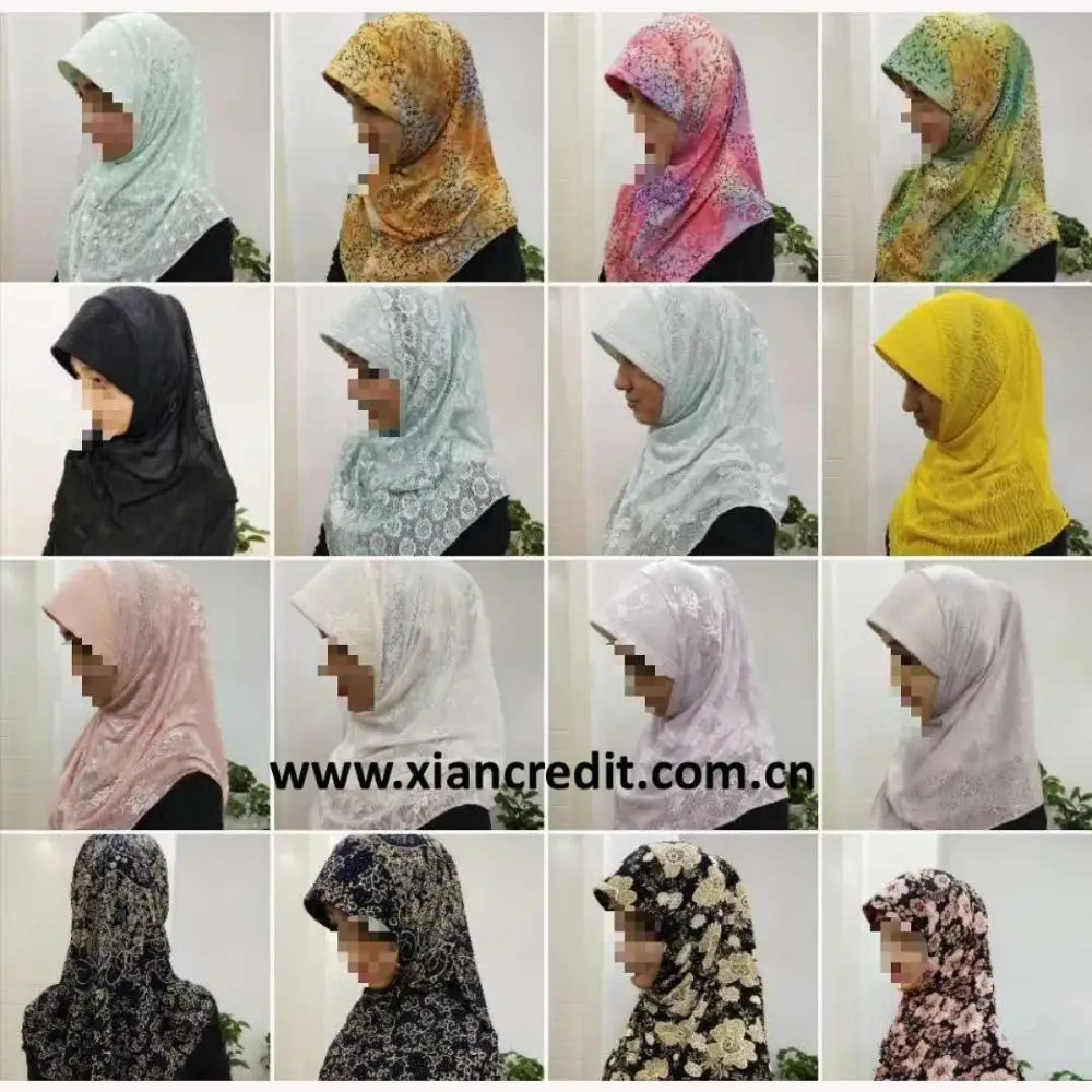 
Muslim soft lace hijab 