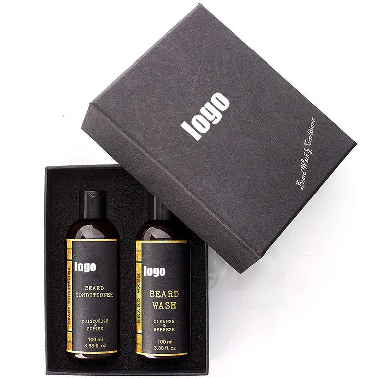 
OEM Custom Beard Oil Shampoo and Beard Conditioner Wash & Growth kit for Men Care 