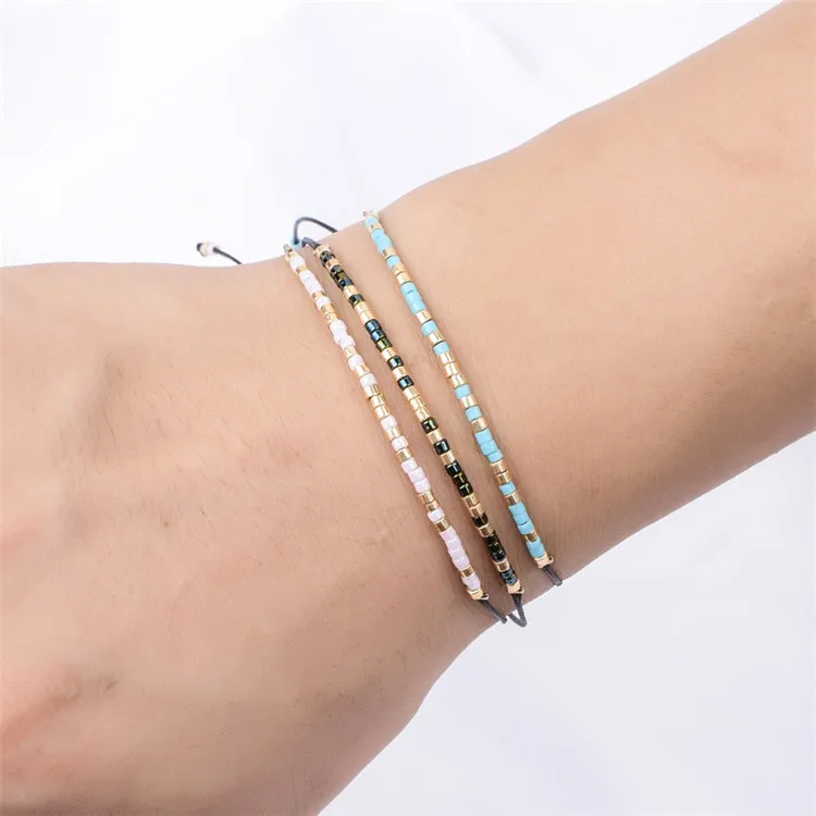 Новый Boho 3 слоя плетеная веревка красочные тканые дружба для женщин и мужчин в виде бусины строка браслет ювелирные изделия