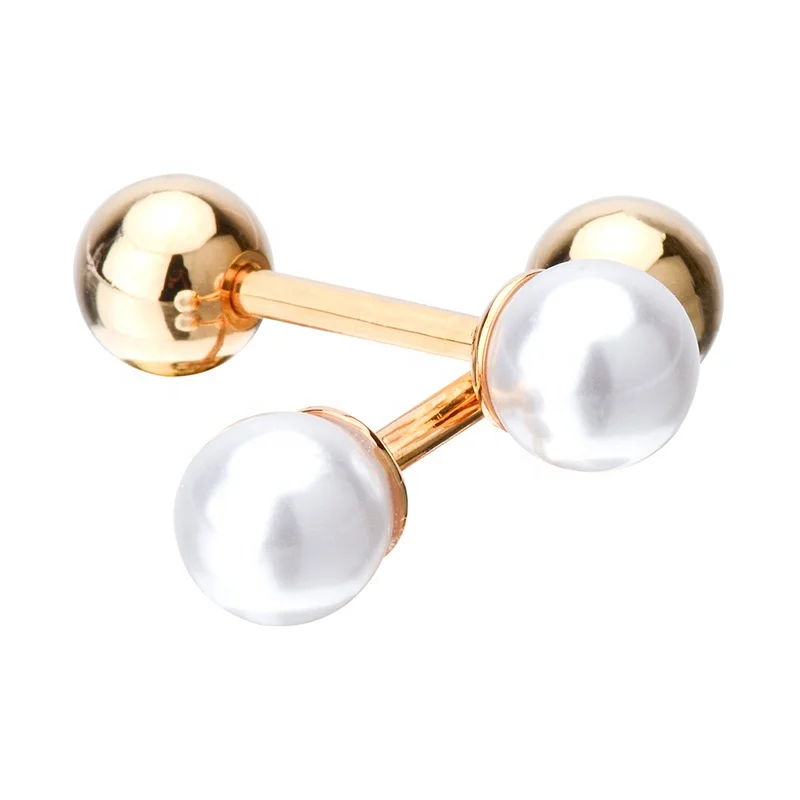 
Fashion White Pearl Cufflinks for Mens/Women Wedding Grooms Gift 