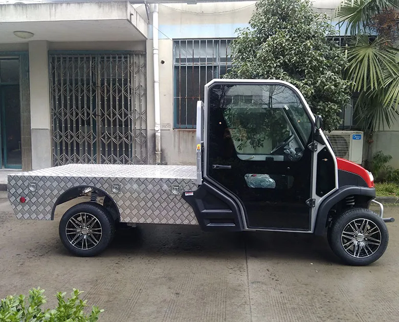 4 wheel  mini electric cargo car with long tray electric truck for sale