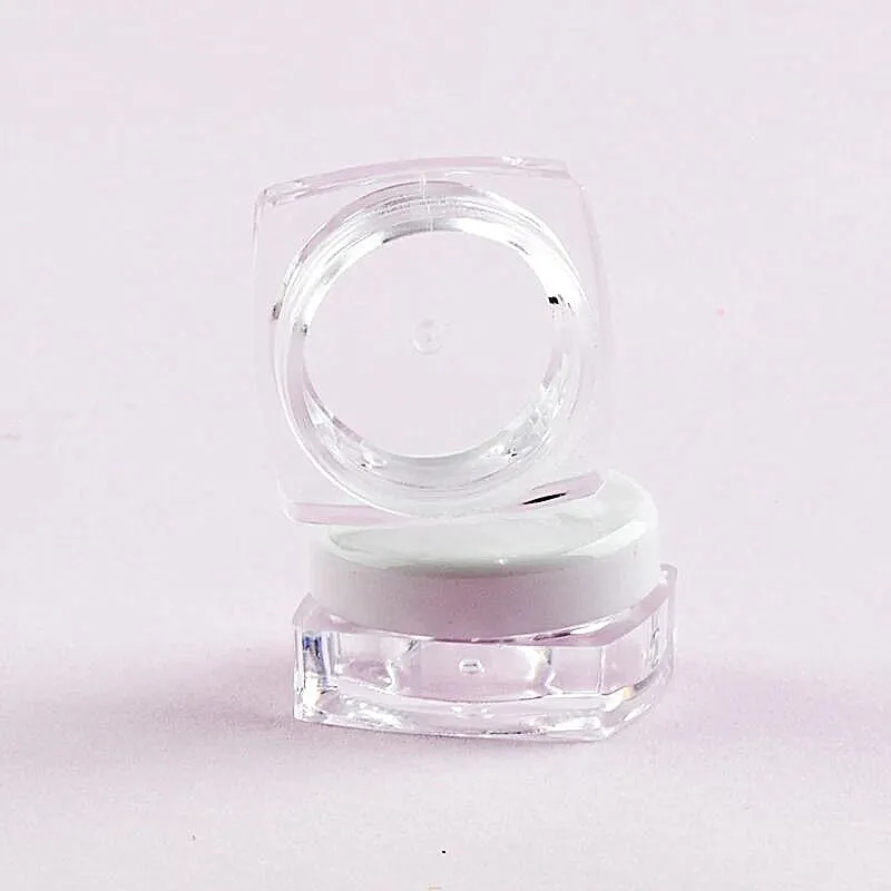 3ml 5 ml square bottom plastic jars mini medicine salve jar with colorful lips for option