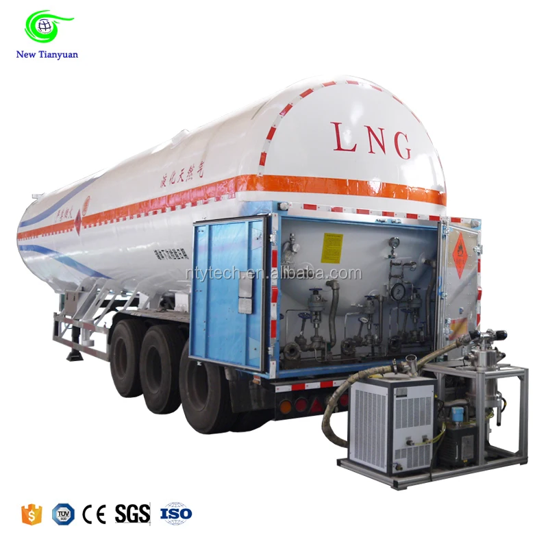 
52.6M3 Volume Skid-mounted LNG Liquid Tank Semi Trailer 