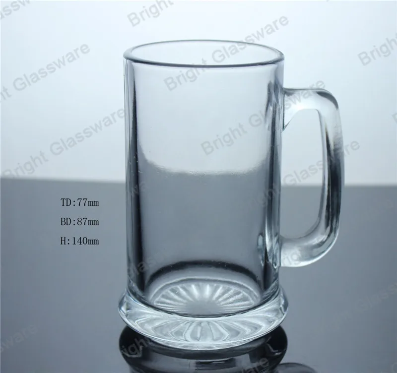Manufacturer cheap price fruit decal handle frosted water glass with plastic lid