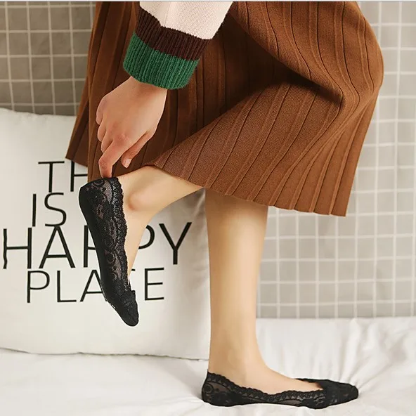 fashion girls summer style invisible lace socks women